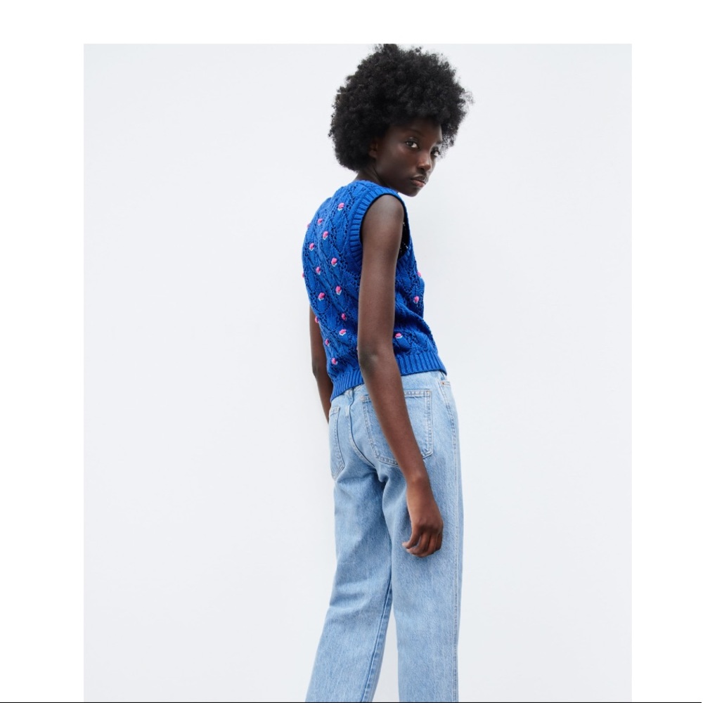 Zara floral knit top - Picture 6 of 9